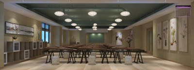 现代古筝教室3D模型下载
